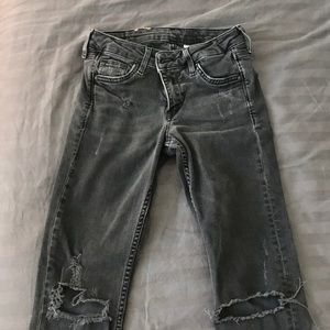 H&M distressed grey denim